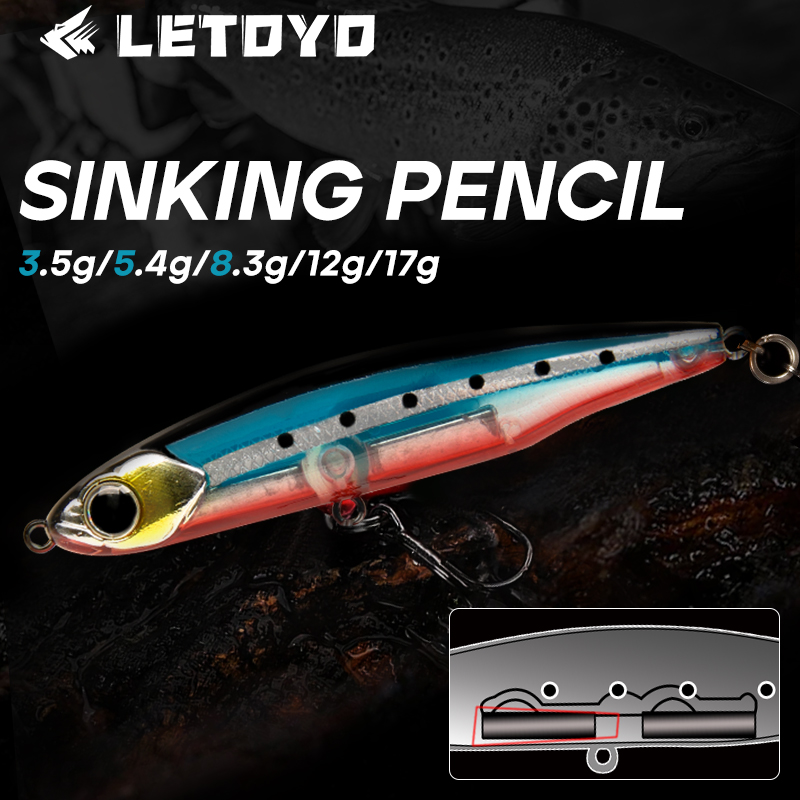 Fishing Lure Topwater - เหยื่อปลอม LETOYO แบบจมน้ำ 17 กรัม 12