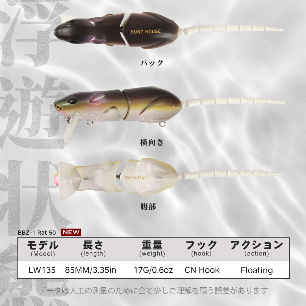 เหยื่อตกปลา Hunthouse BBZ-1 รู - Fishing Lure Popper บทวิจารณ์และราคา