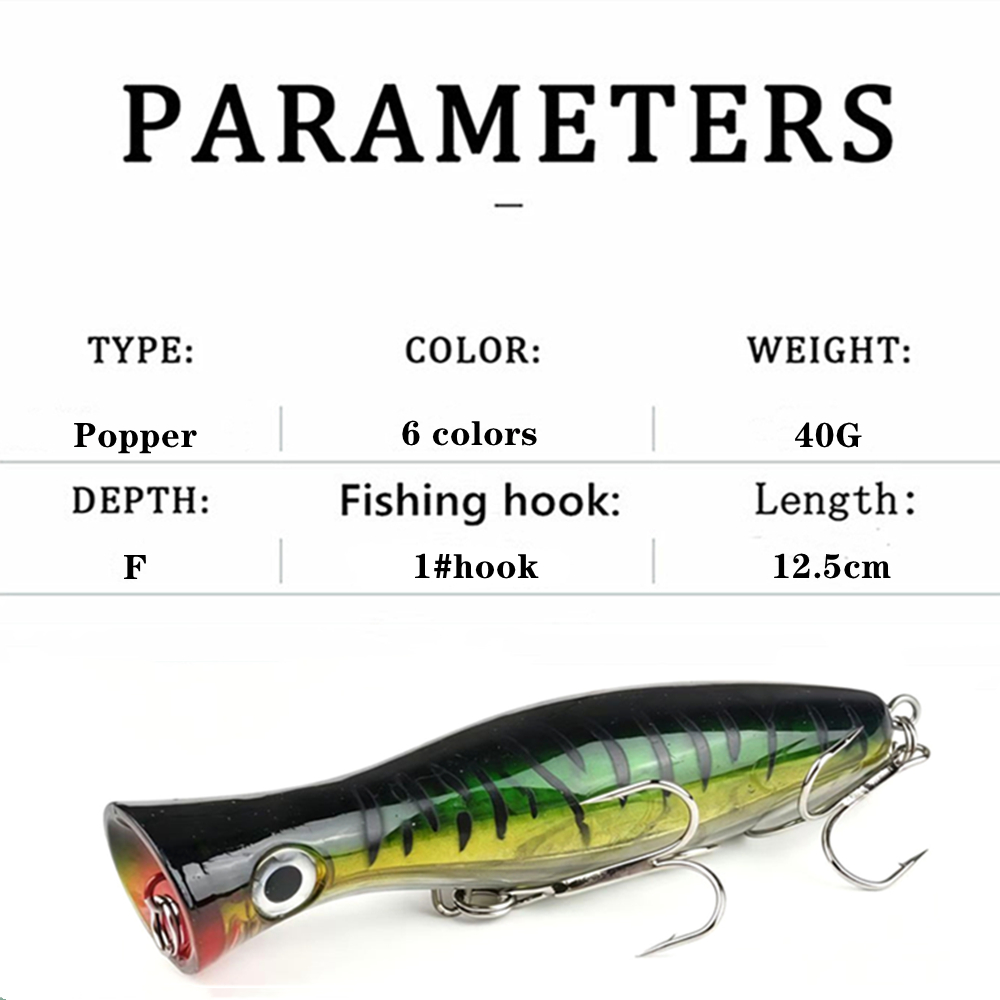 เหยื่อปลอมแบบลอยน้ำขนาดใหญ่ 41 - Fishing Lure Popper บทวิจารณ์และราคา